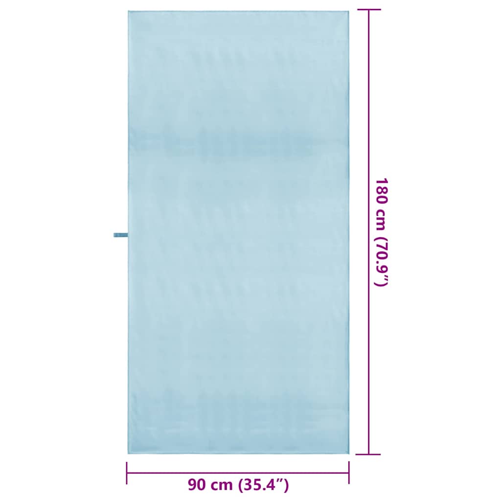 Sporthandtücher 2 stk. Blau 180 x 90 cm