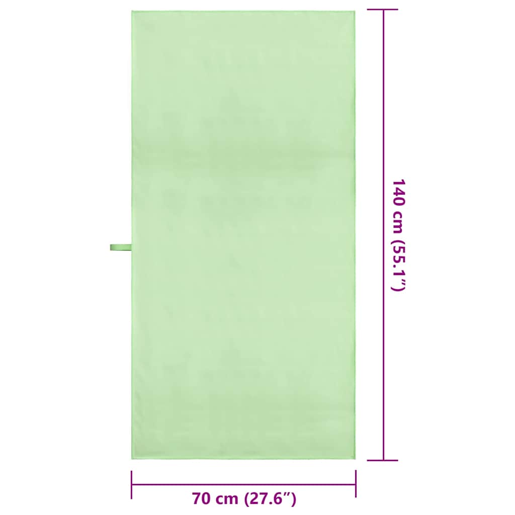 Sporthandtücher 2 stk. Grün 140 x 70 cm