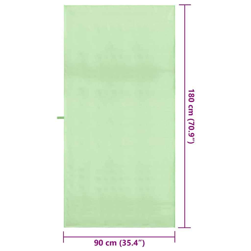 Sporthandtücher 2 stk. Grün 180 x 90 cm