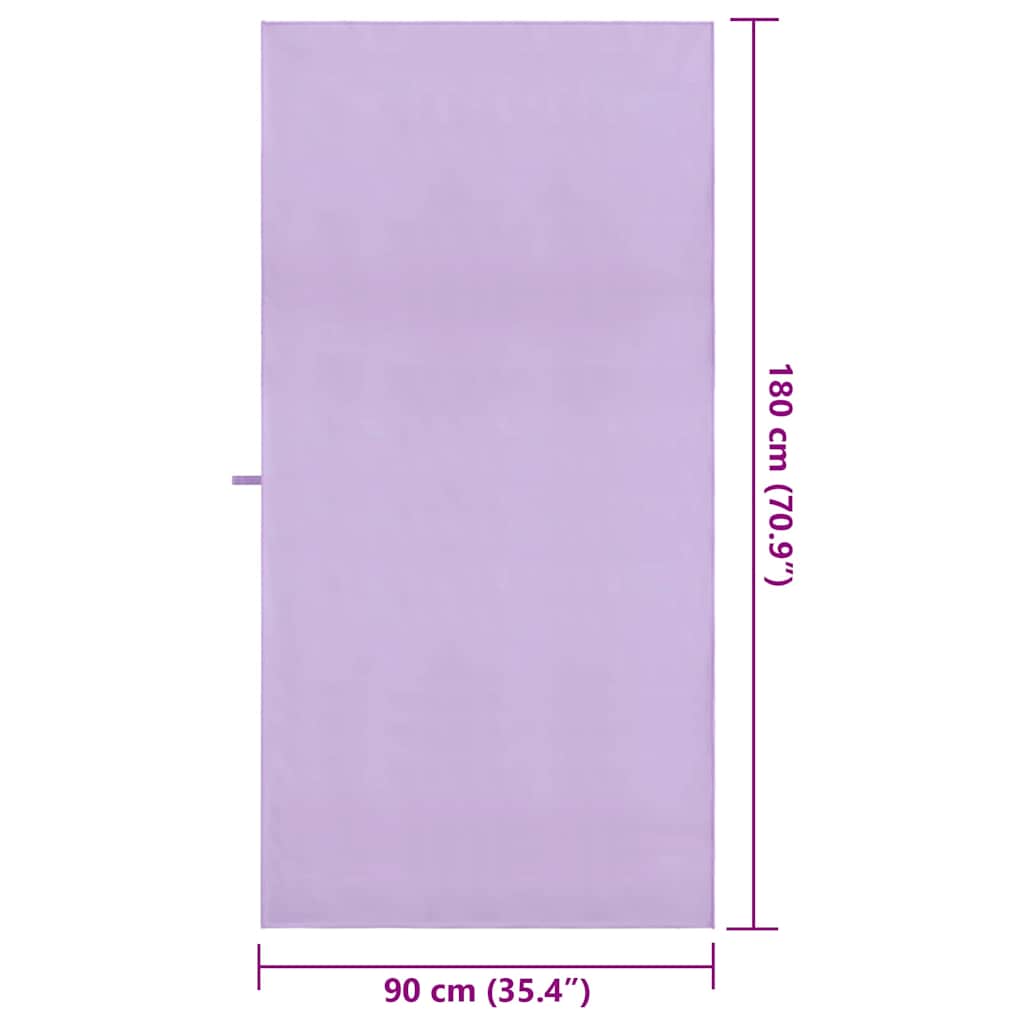 Sporthandtücher 2 stk. Lila 180 x 90 cm