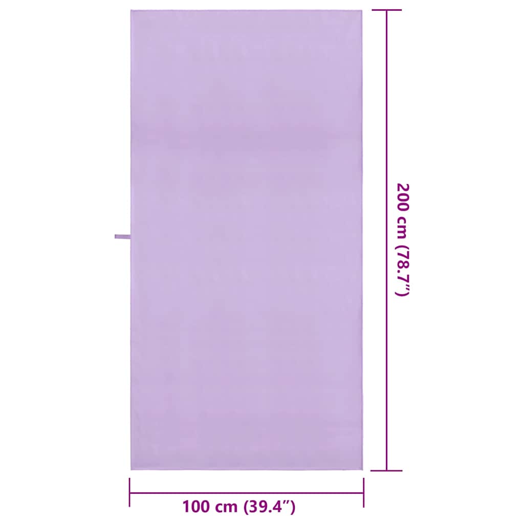Sporthandtücher 2 stk. Lila 200 x 100 cm