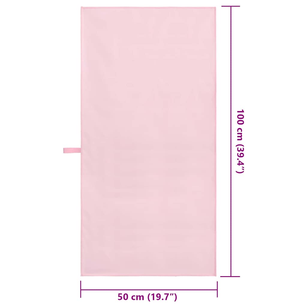 Sporthandtücher 2 stk. Rosa 100 x 50 cm