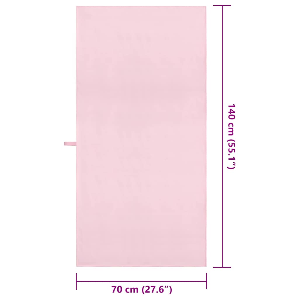 Sporthandtücher 2 stk. Rosa 140 x 70 cm