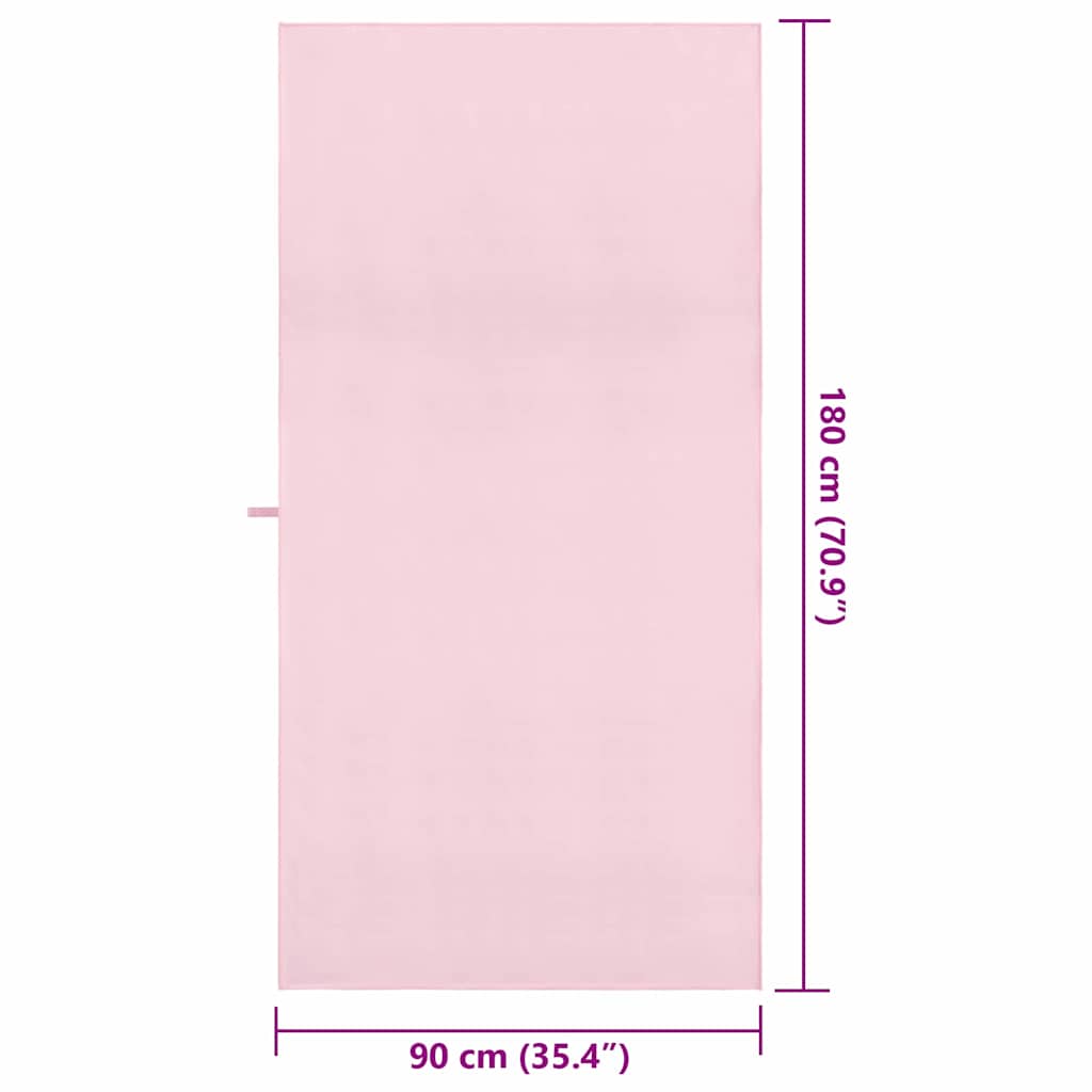 Sporthandtücher 2 stk. Rosa 180 x 90 cm
