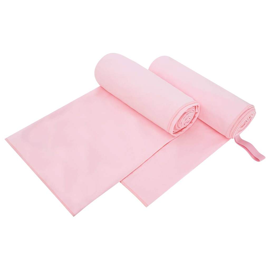 Sporthandtücher 2 stk. Rosa 200 x 100 cm Polyester und Polyamid