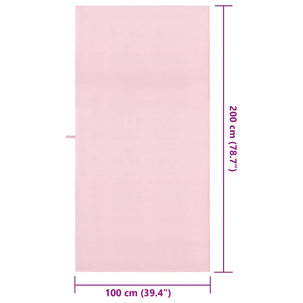 Sporthandtücher 2 stk. Rosa 200 x 100 cm Polyester und Polyamid