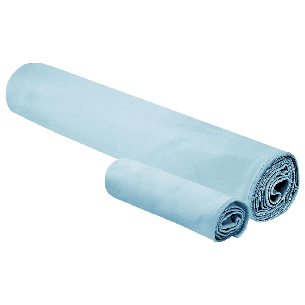 Sporthandtuch Set 2 stk. Blau 50 x 30 cm, 200 x 100 cm