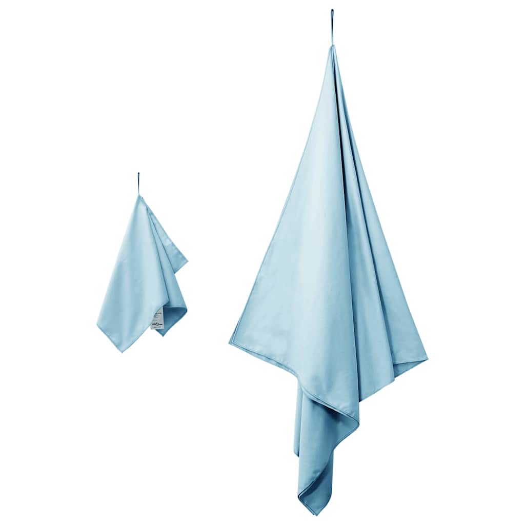 Sporthandtuch Set 2 stk. Blau 50 x 30 cm, 200 x 100 cm