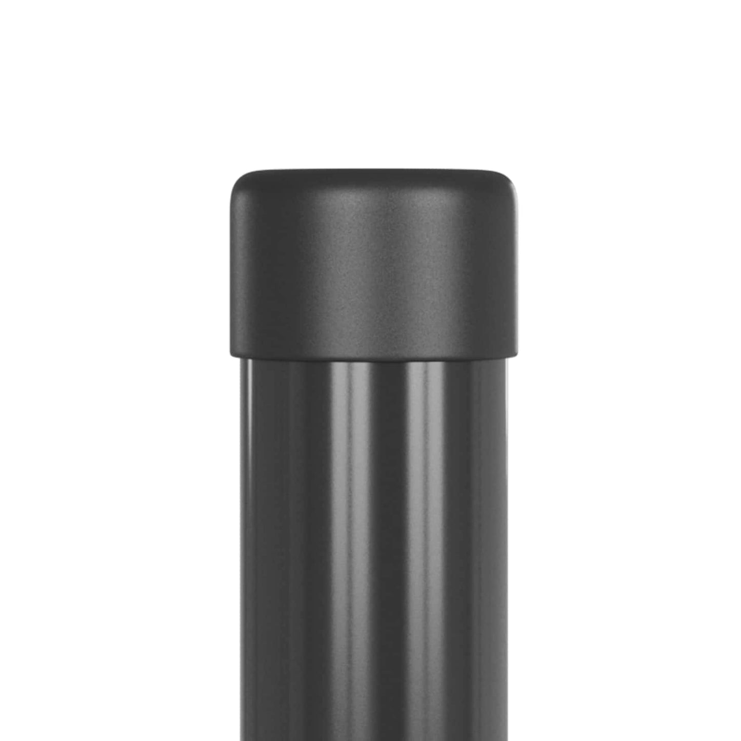 Zaunpfosten 2 Stk. Grau 100 cm Pulverbeschichteter Stahl