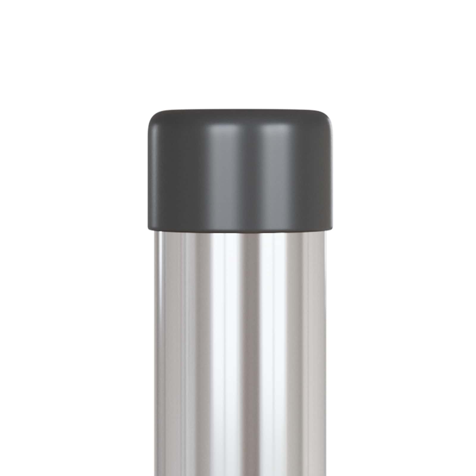 Zaunpfosten 2 Stk. Silber 60 cm Pulverbeschichteter Stahl