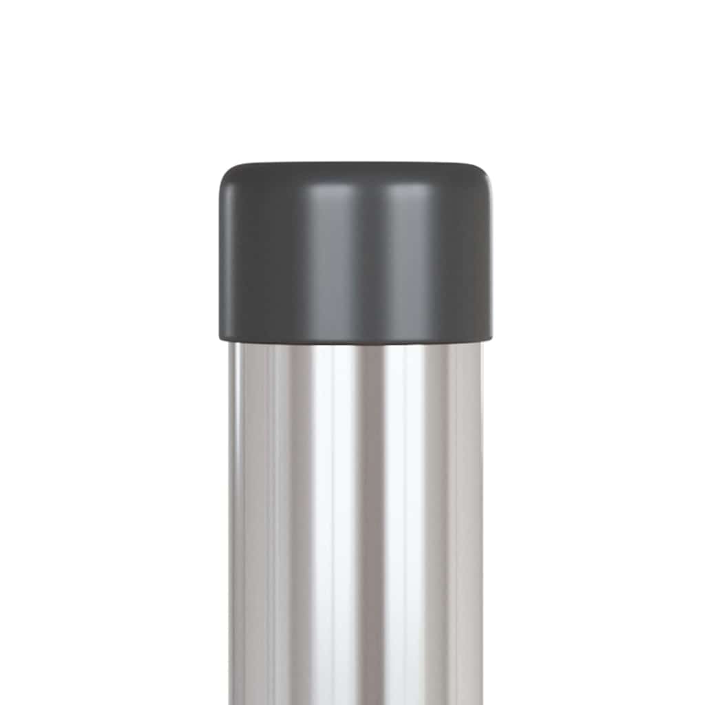 Zaunpfosten 12 Stk. Silber 60 cm Pulverbeschichteter Stahl