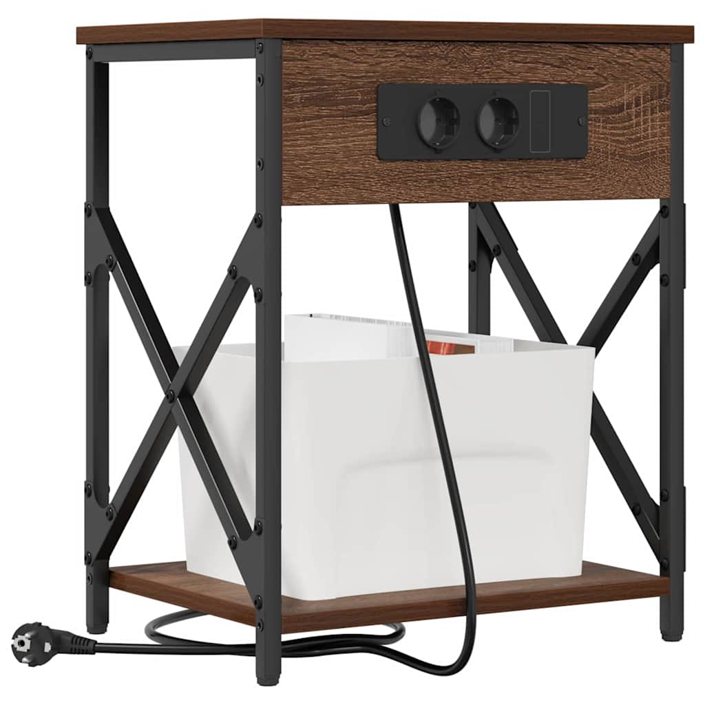 Nachttisch 2 pcs Braune Eiche 41 x 31 x 51 cm Holzwerkstoff