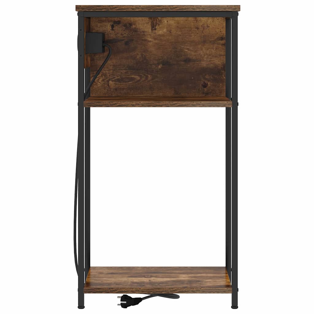 Nachttisch Räuchereiche 41 x 28 x 76 cm Holzwerkstoff