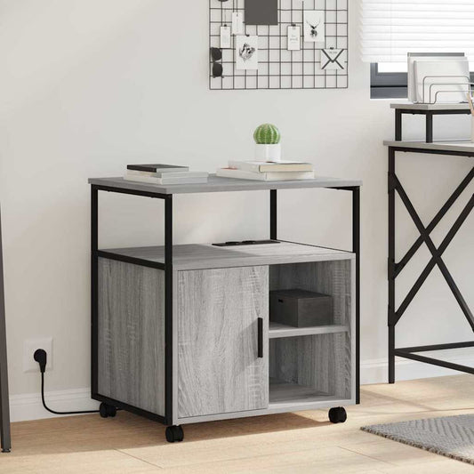 Büroschrank mit Lademöglichkeit Grau Sonoma 61 x 46 x 67 cm