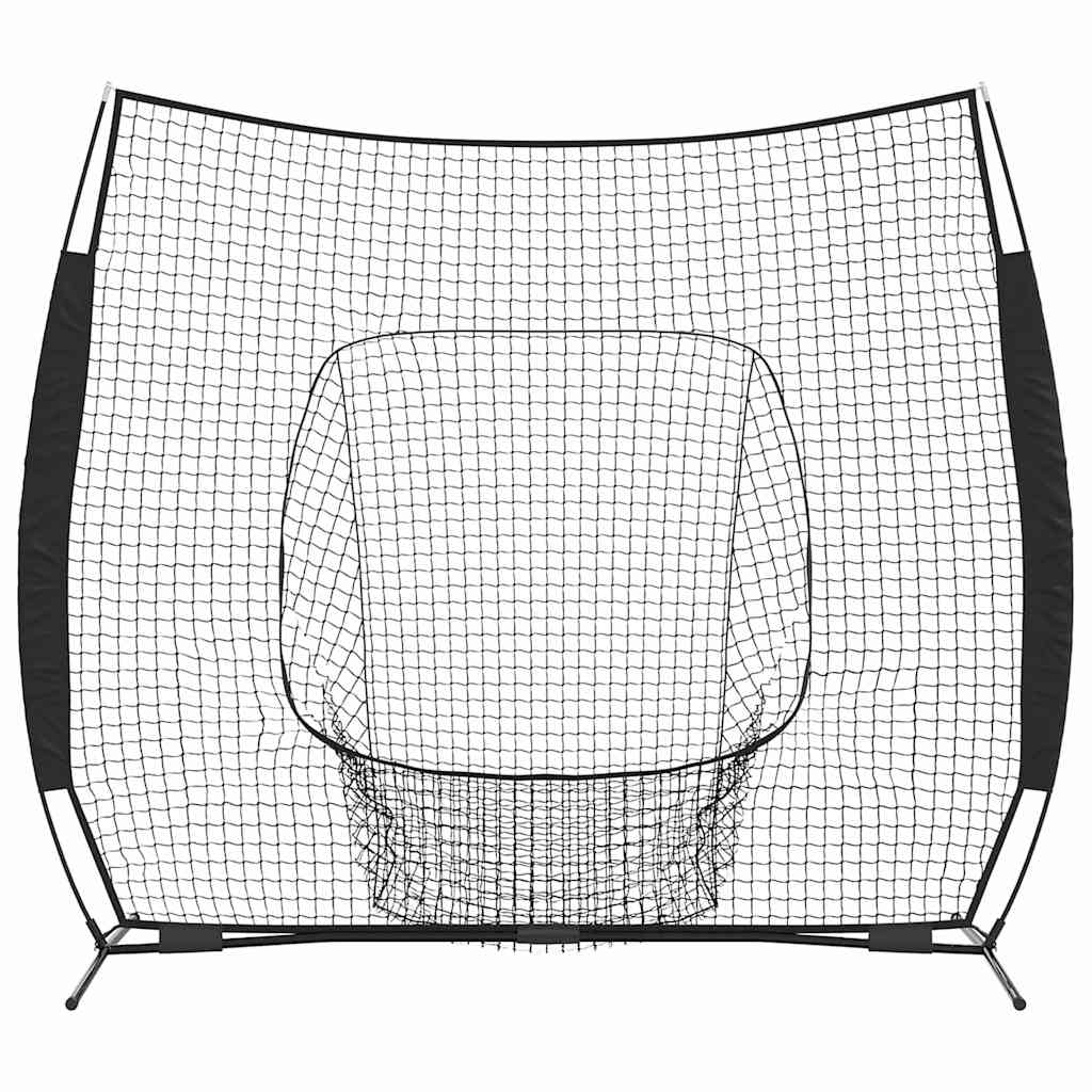 Baseball-Übungsnetz Schwarz 250 x 106 x 209 cm Polyester