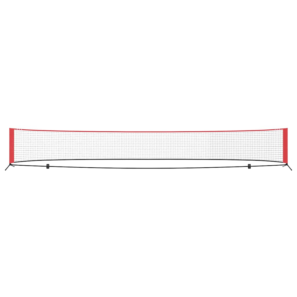 Tennisnetz Schwarz und Rot 595 x 90,5 x 87 cm Polyester