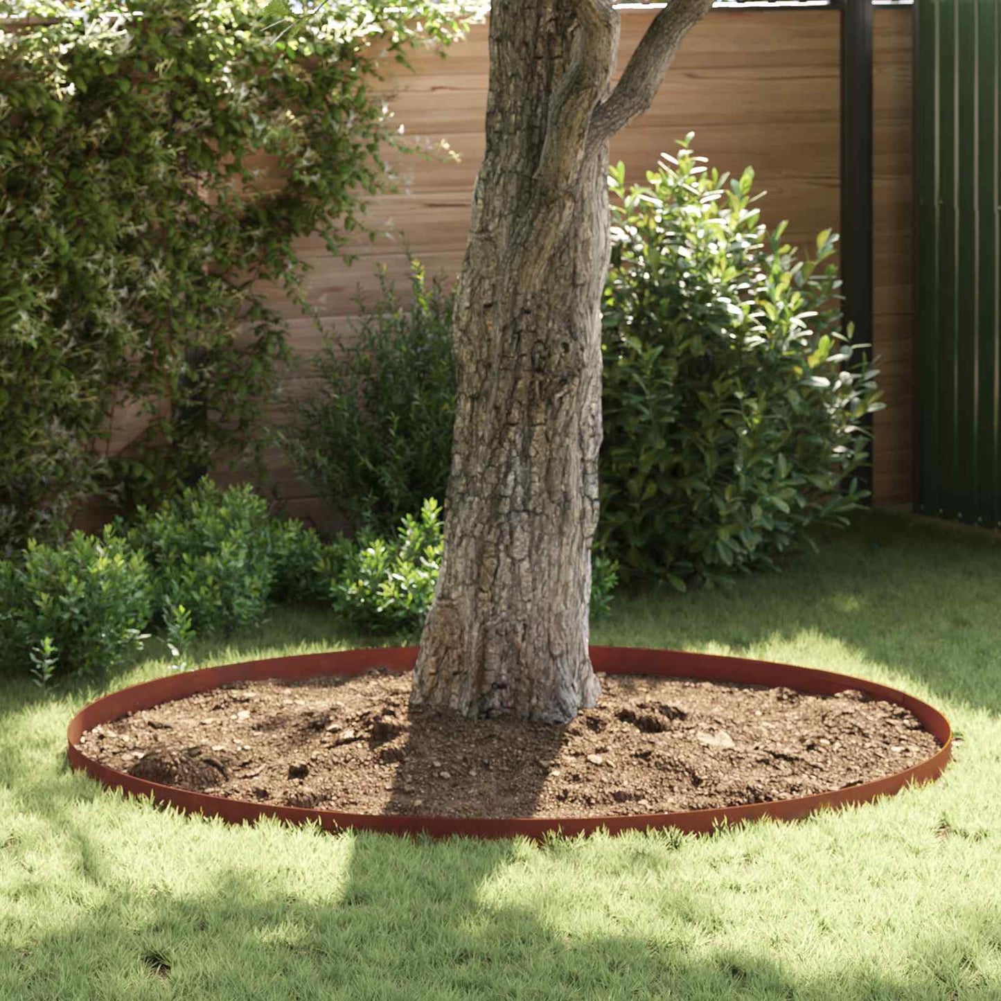Raseneinfassung 450 x 10 cm Wetterfeststahl Rostig