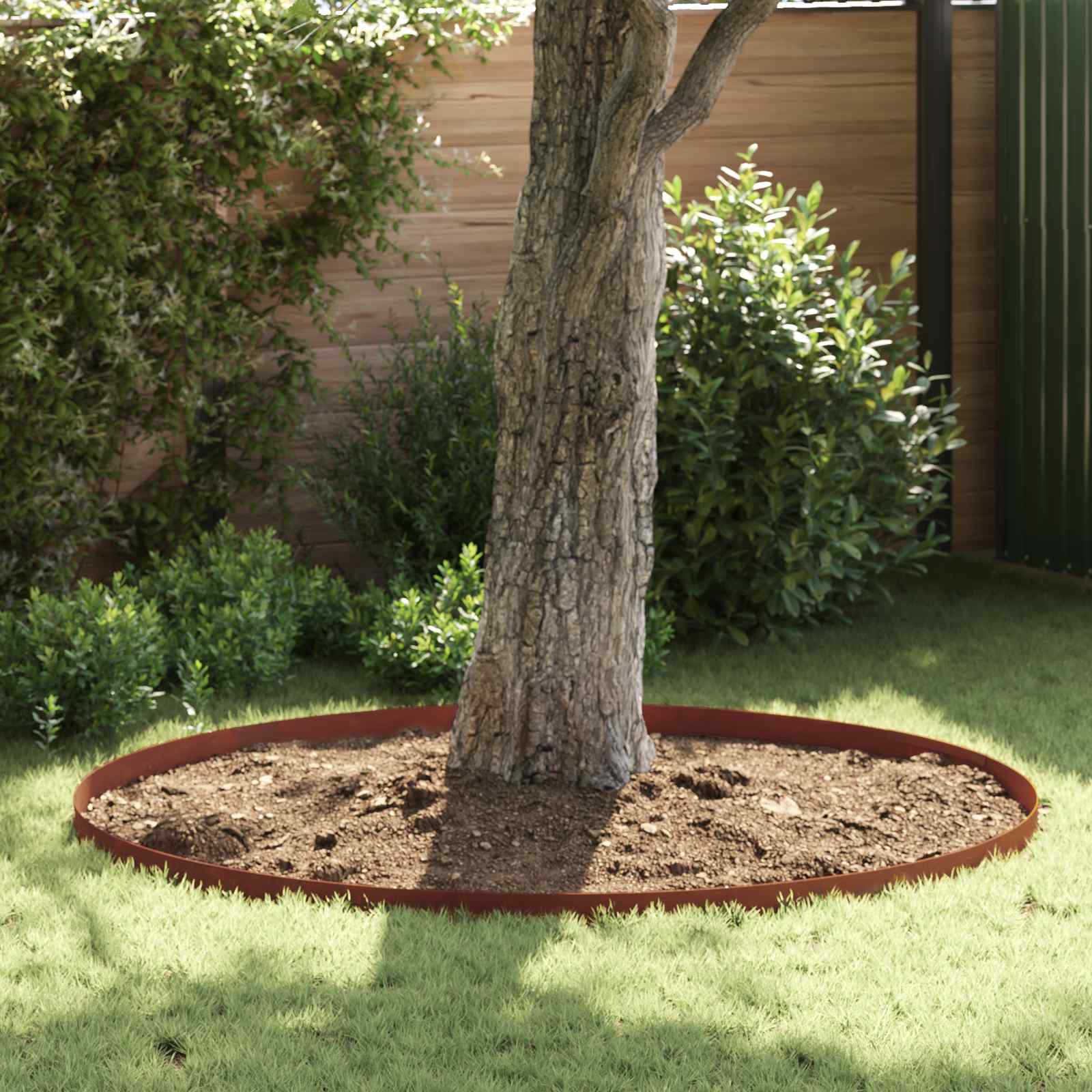 Raseneinfassung 450 x 10 cm Wetterfeststahl Rostig