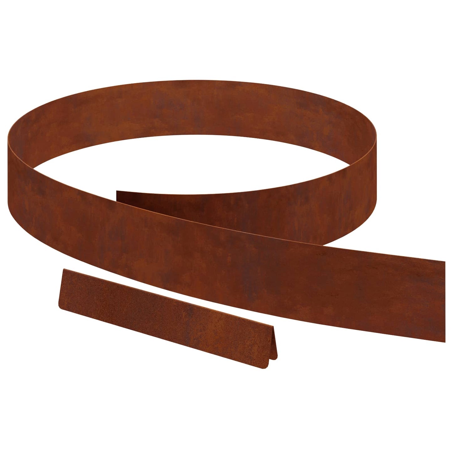 Raseneinfassung 4 stk. 450 x 10 cm Wetterfeststahl Rostig