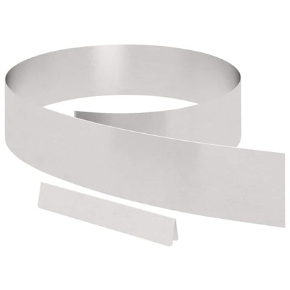 Raseneinfassung 450 x 15 cm Edelstahl Silber