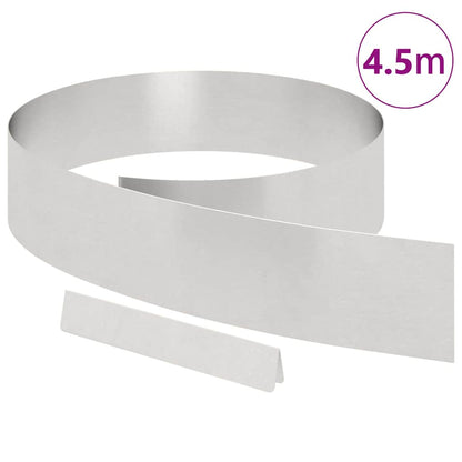 Raseneinfassung 450 x 15 cm Edelstahl Silber