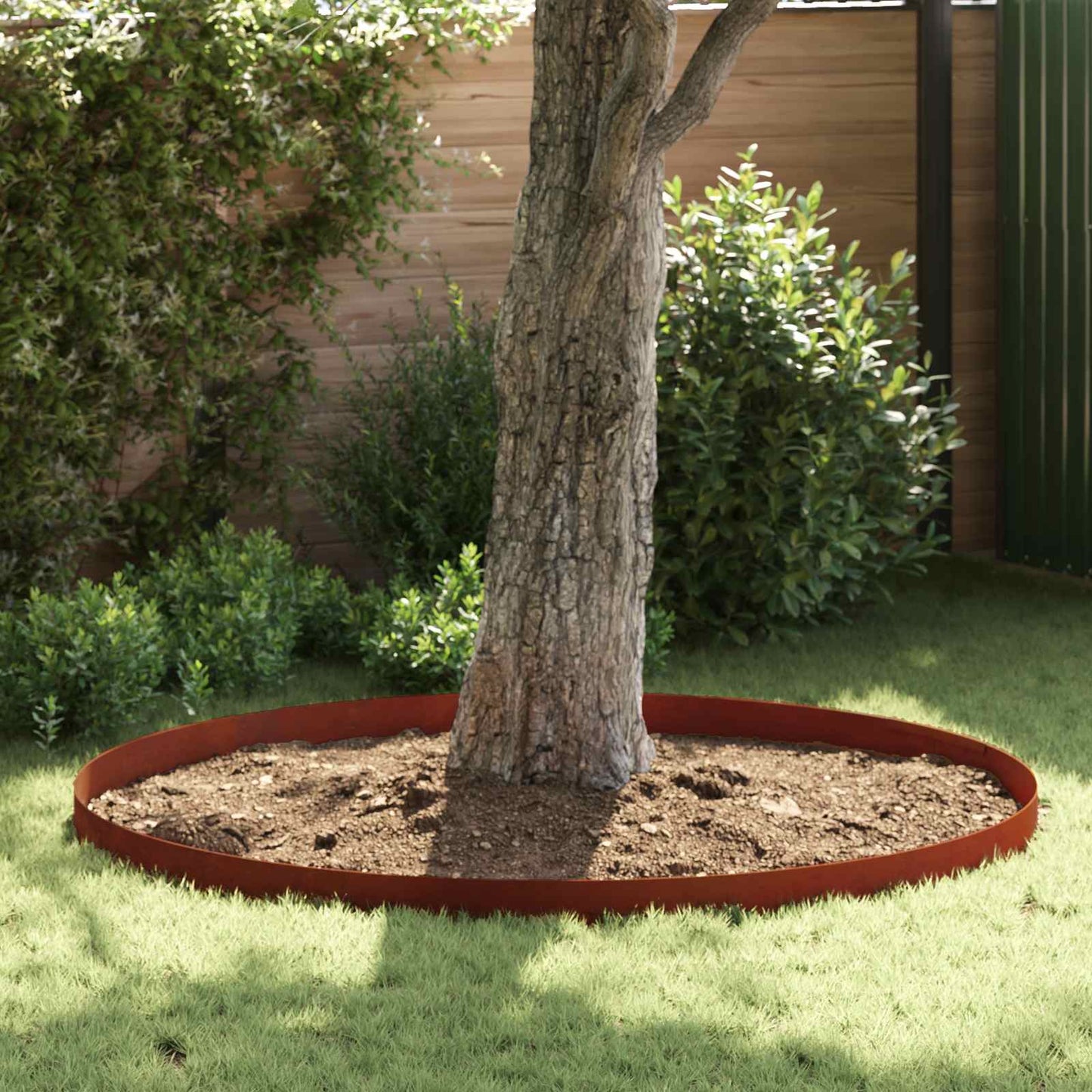 Raseneinfassung 450 x 15 cm Wetterfeststahl Rostig