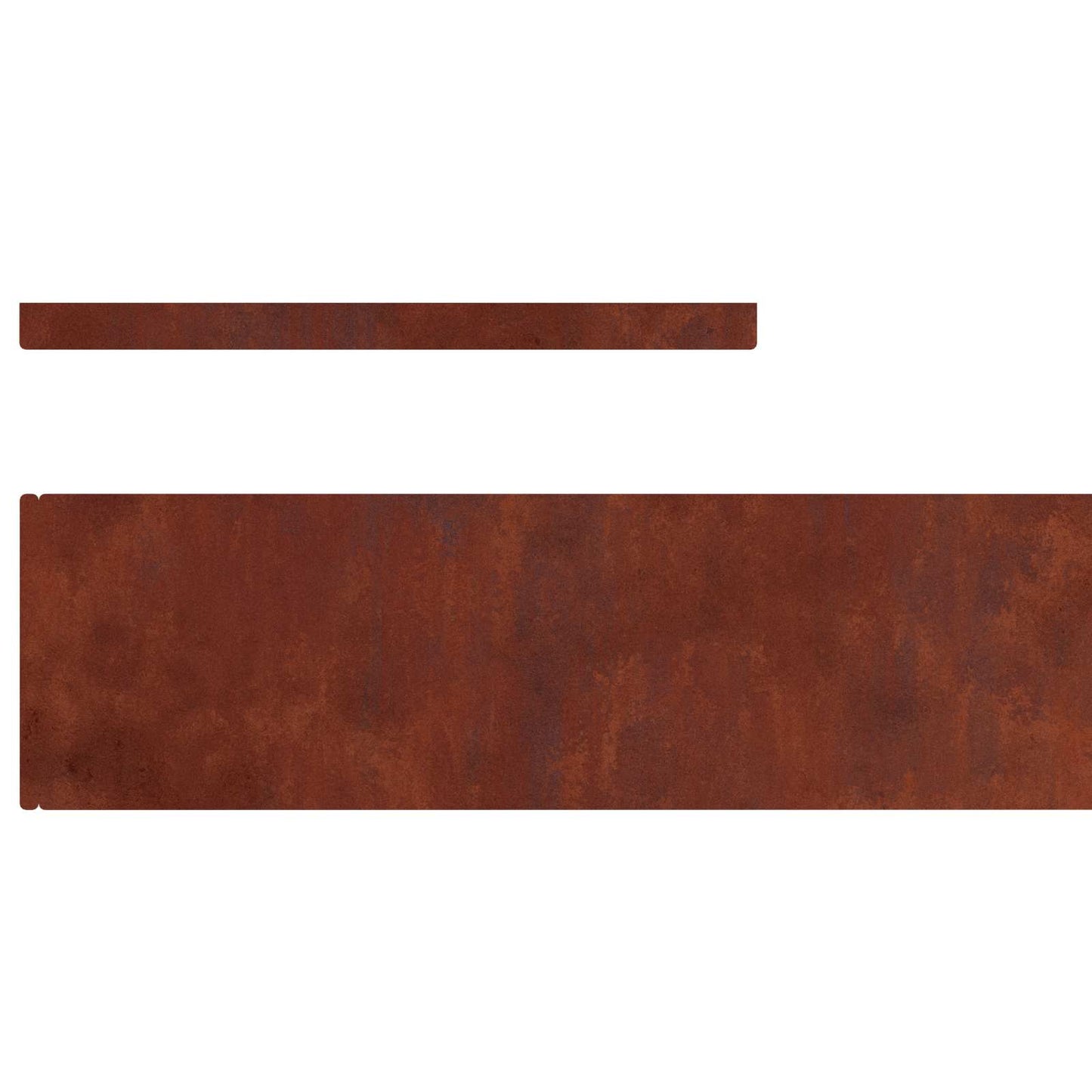 Raseneinfassung 450 x 15 cm Wetterfeststahl Rostig