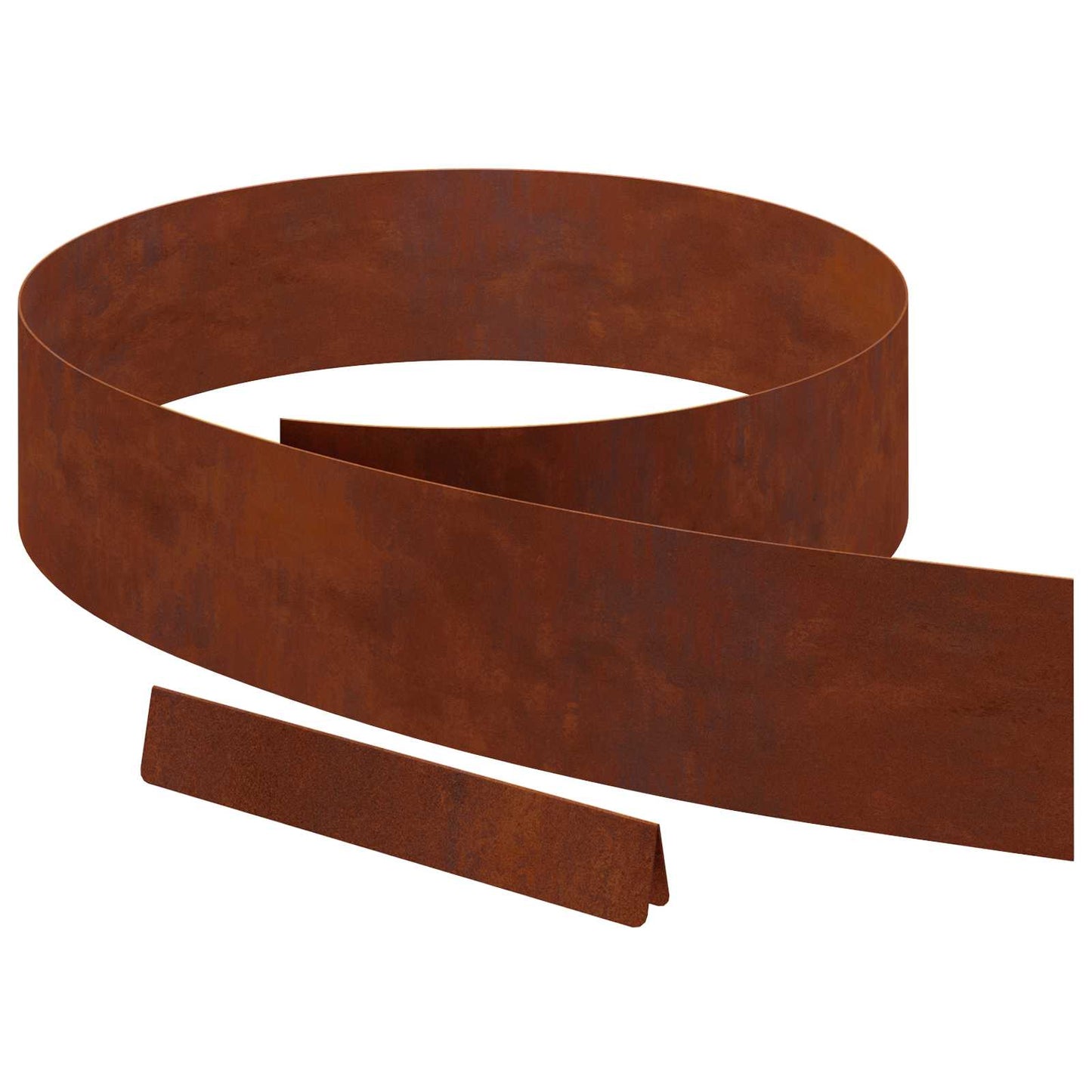 Raseneinfassung 4 stk. 450 x 15 cm Wetterfeststahl Rostig