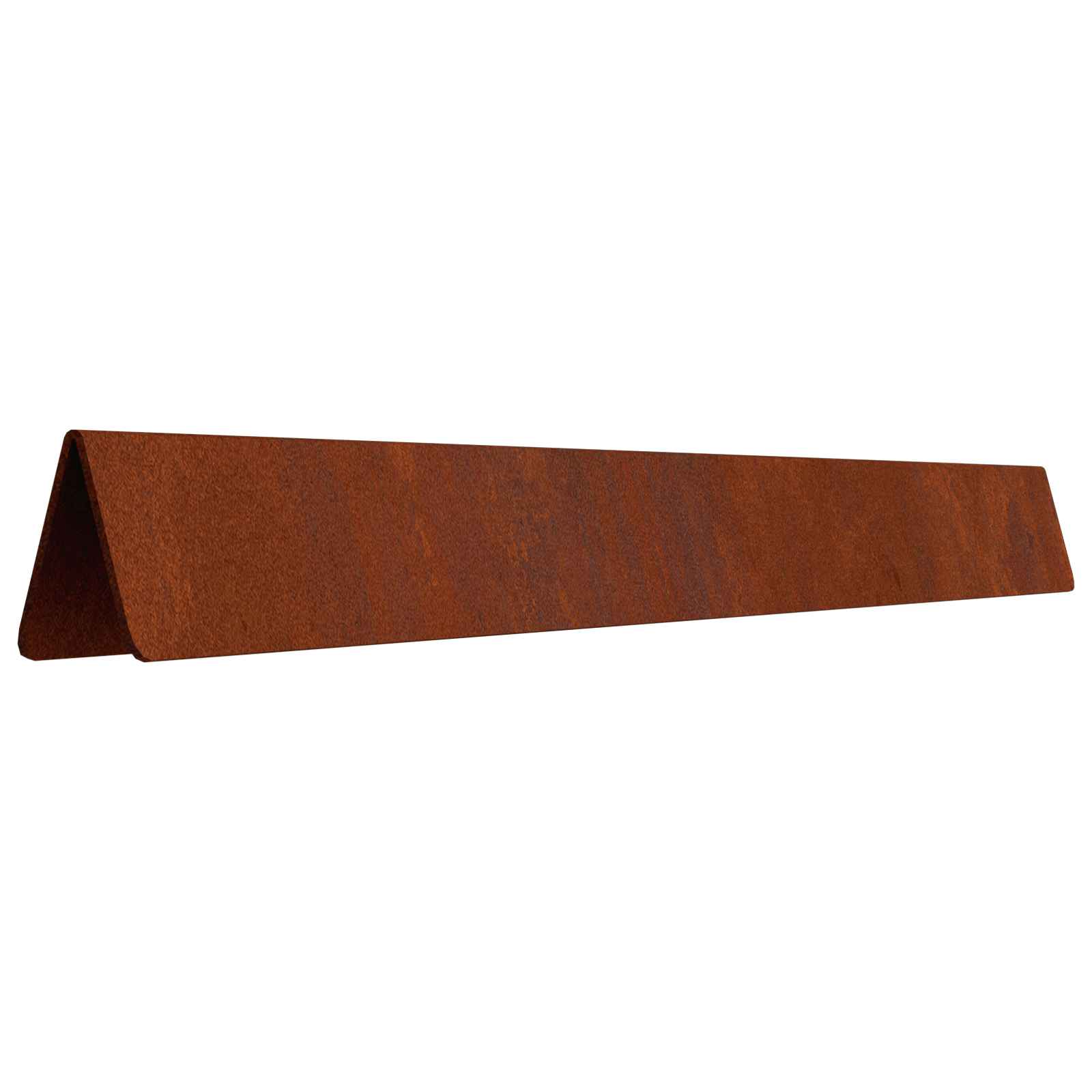 Raseneinfassung 4 stk. 450 x 15 cm Wetterfeststahl Rostig