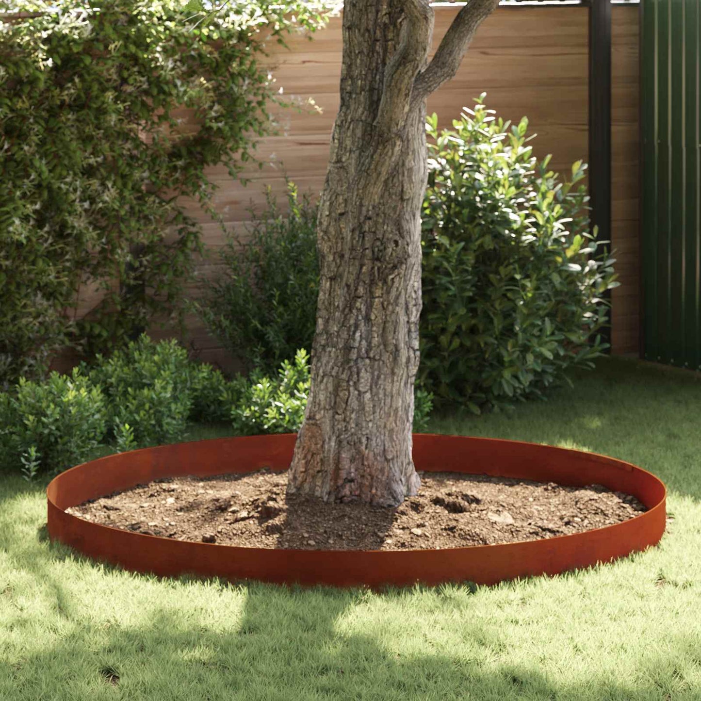 Raseneinfassung 450 x 20 cm Wetterfeststahl Rostig