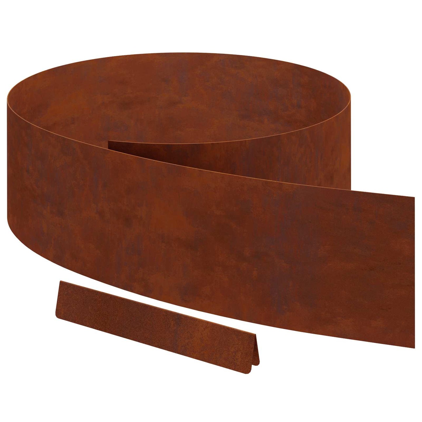 Raseneinfassung 450 x 20 cm Wetterfeststahl Rostig