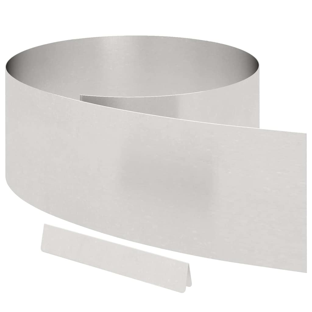 Raseneinfassung 450 x 25 cm Edelstahl Silber