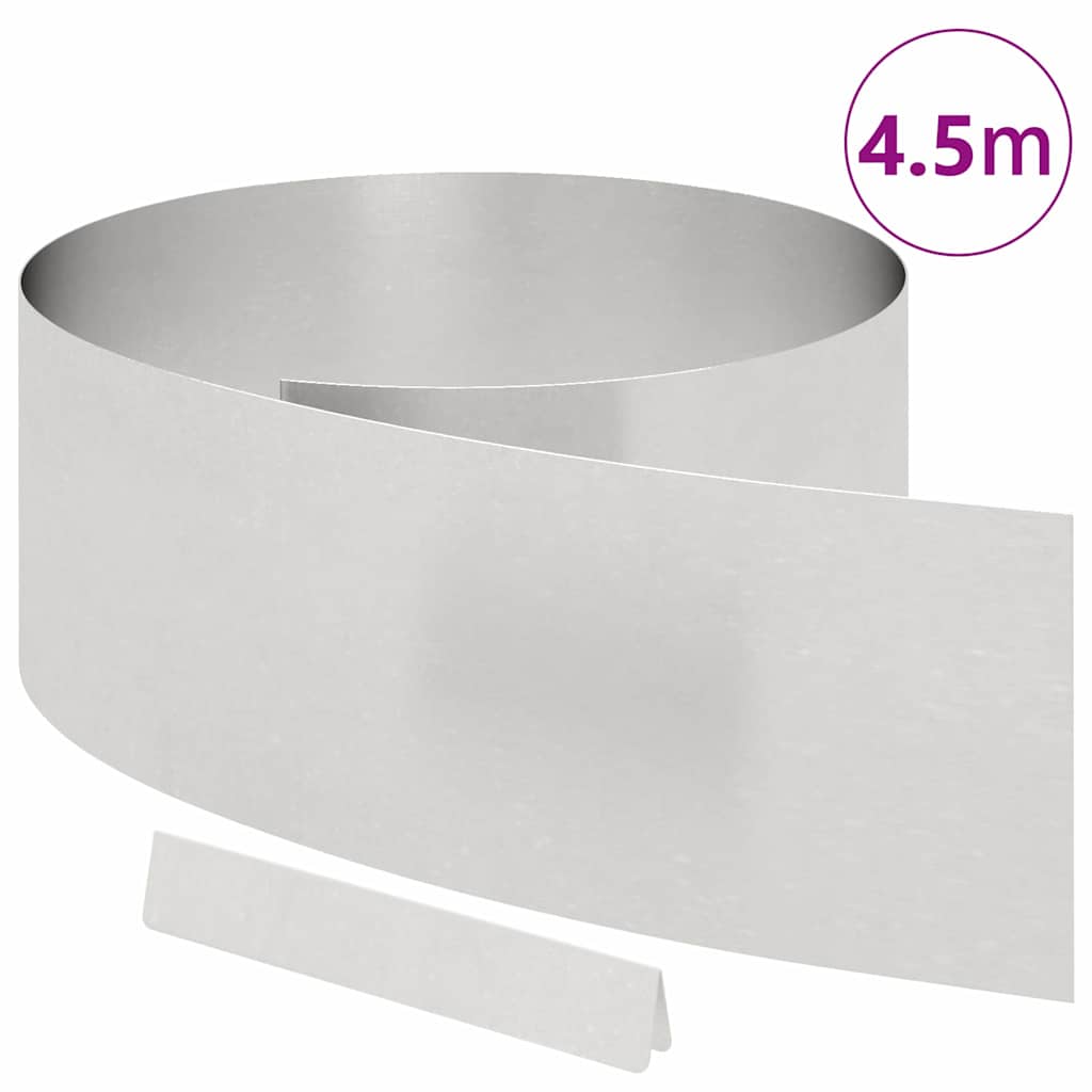 Raseneinfassung 450 x 25 cm Edelstahl Silber
