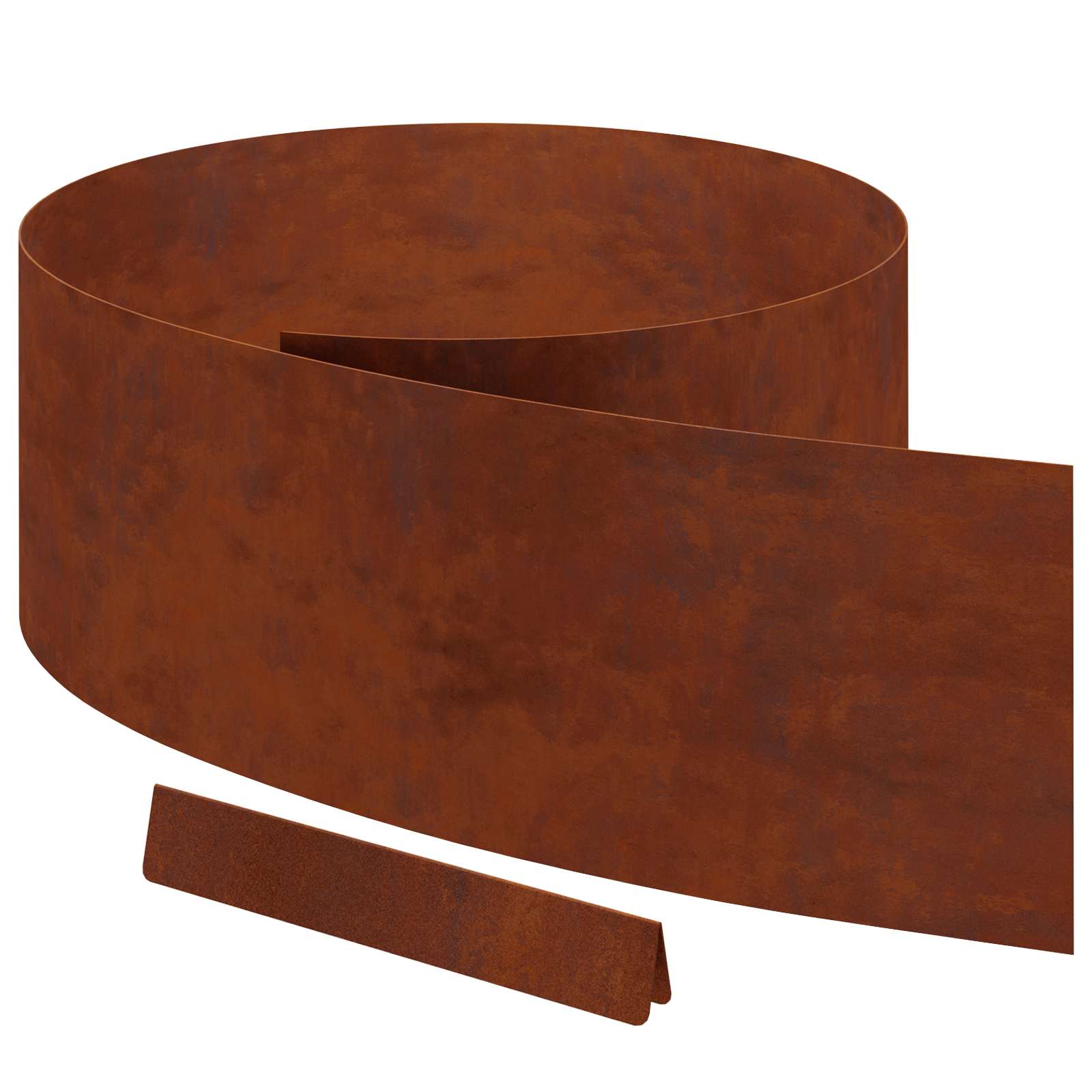 Raseneinfassung 450 x 25 cm Wetterfeststahl Rostig