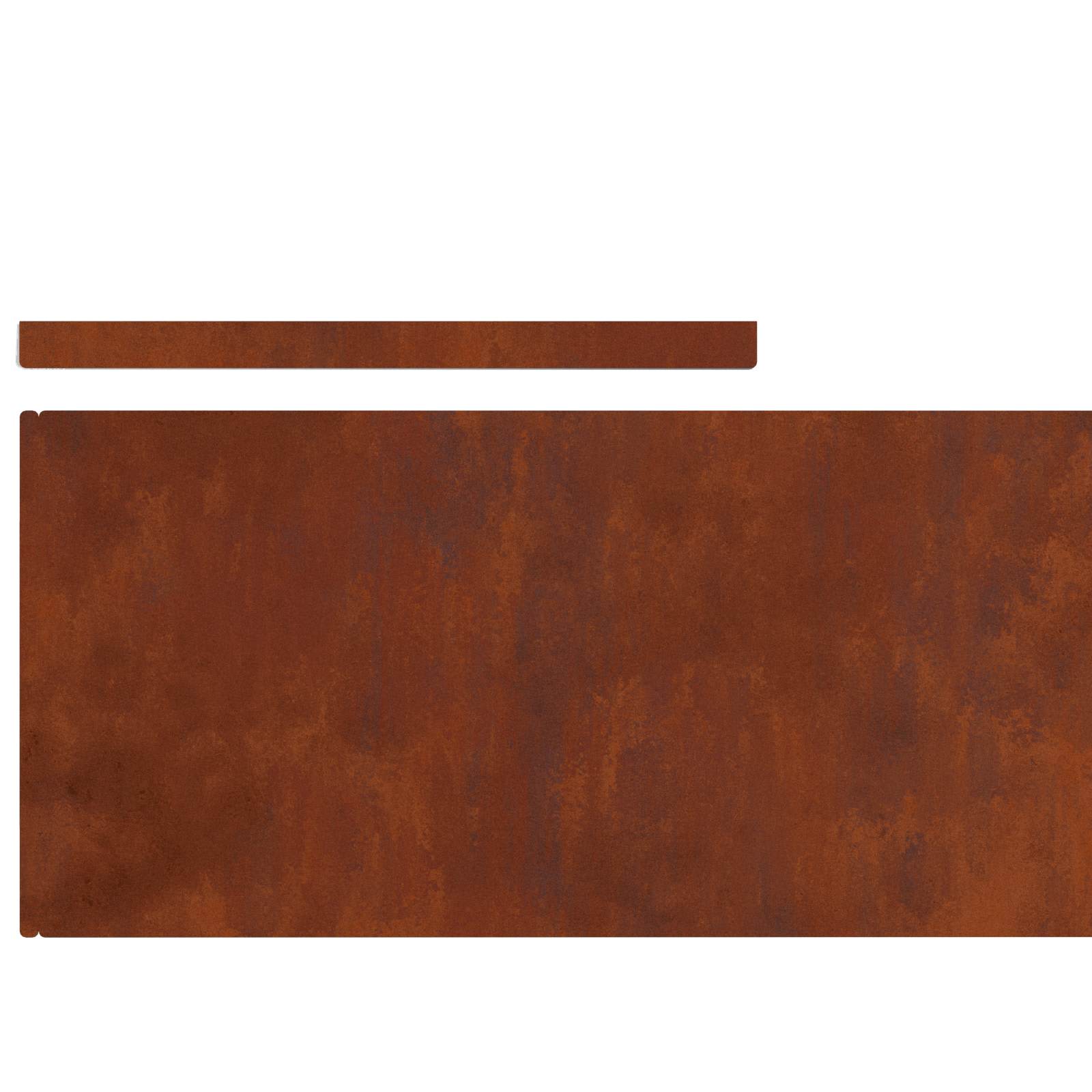 Raseneinfassung 450 x 25 cm Wetterfeststahl Rostig