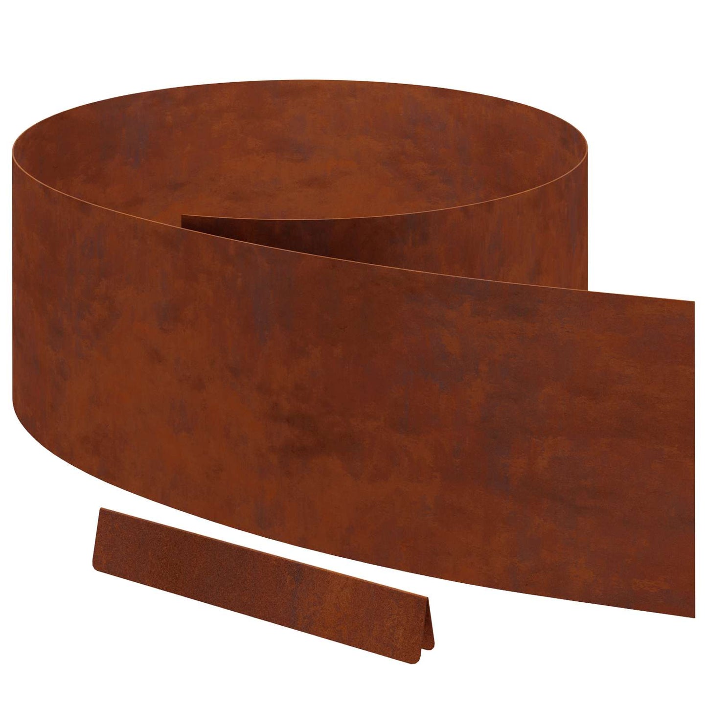 Raseneinfassung 4 stk. 450 x 25 cm Wetterfeststahl Rostig