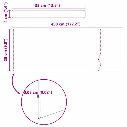 Raseneinfassung 4 stk. 450 x 25 cm Wetterfeststahl Rostig
