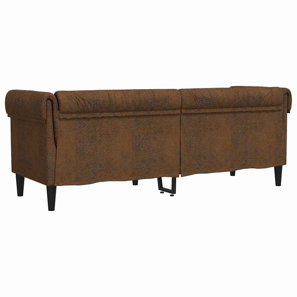 Sofa Braun 201,5 x 74,5 x 74,5 cm Polyester