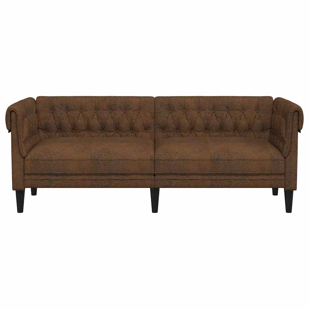 Sofa Braun 201,5 x 74,5 x 74,5 cm Polyester