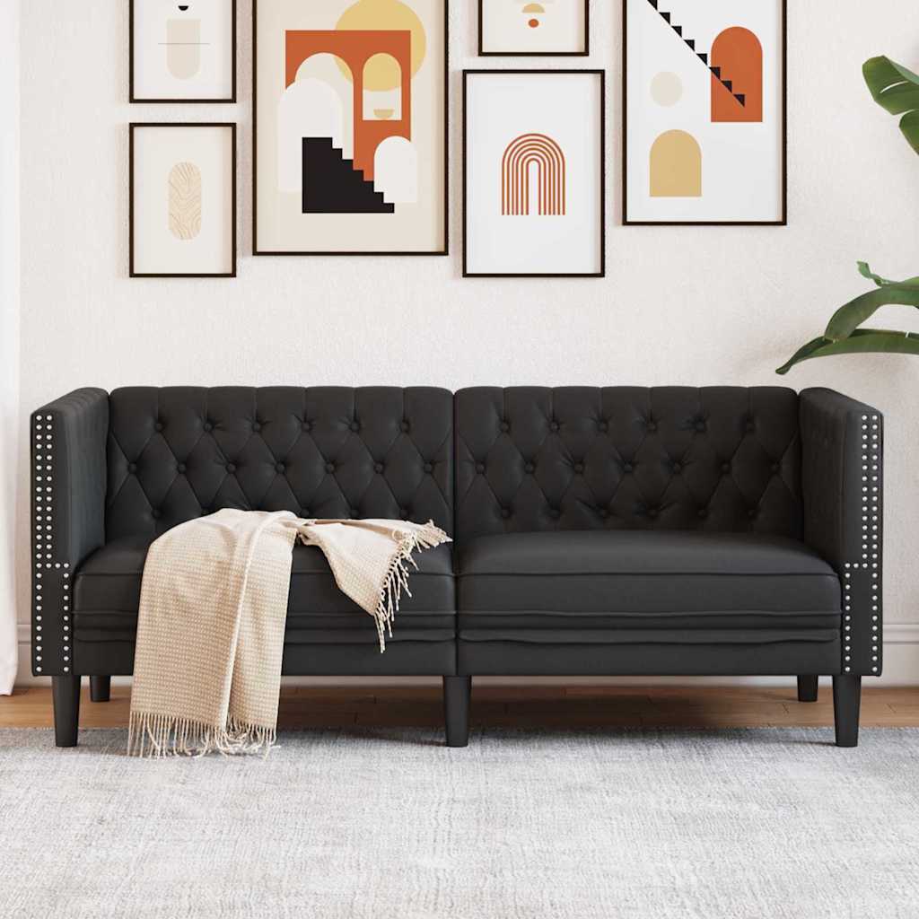 Sofa Schwarz 174 x 74,5 x 70,5 cm PVC