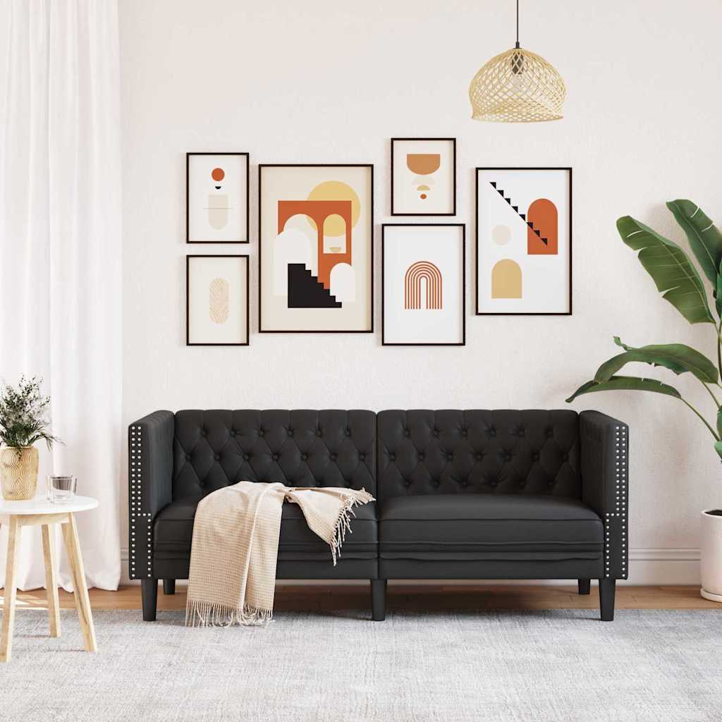 Sofa Schwarz 174 x 74,5 x 70,5 cm PVC