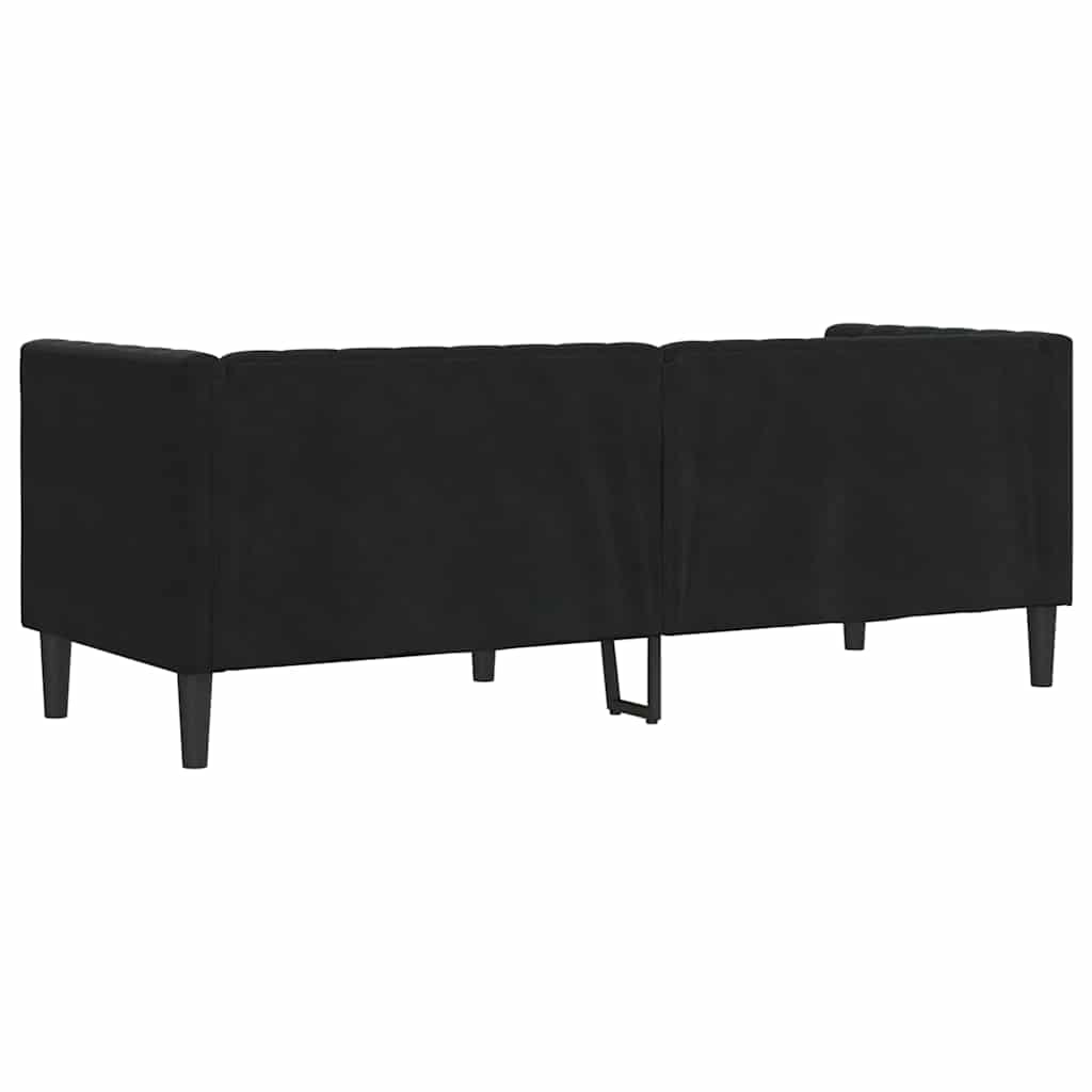 Sofa Schwarz 194 x 74,5 x 70,5 cm Samt
