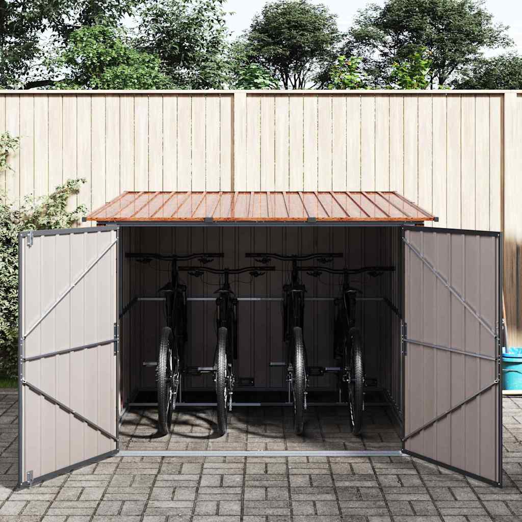 Fahrradspeicher 3 stk. Braun 216 x 207 x 158 cm Metall