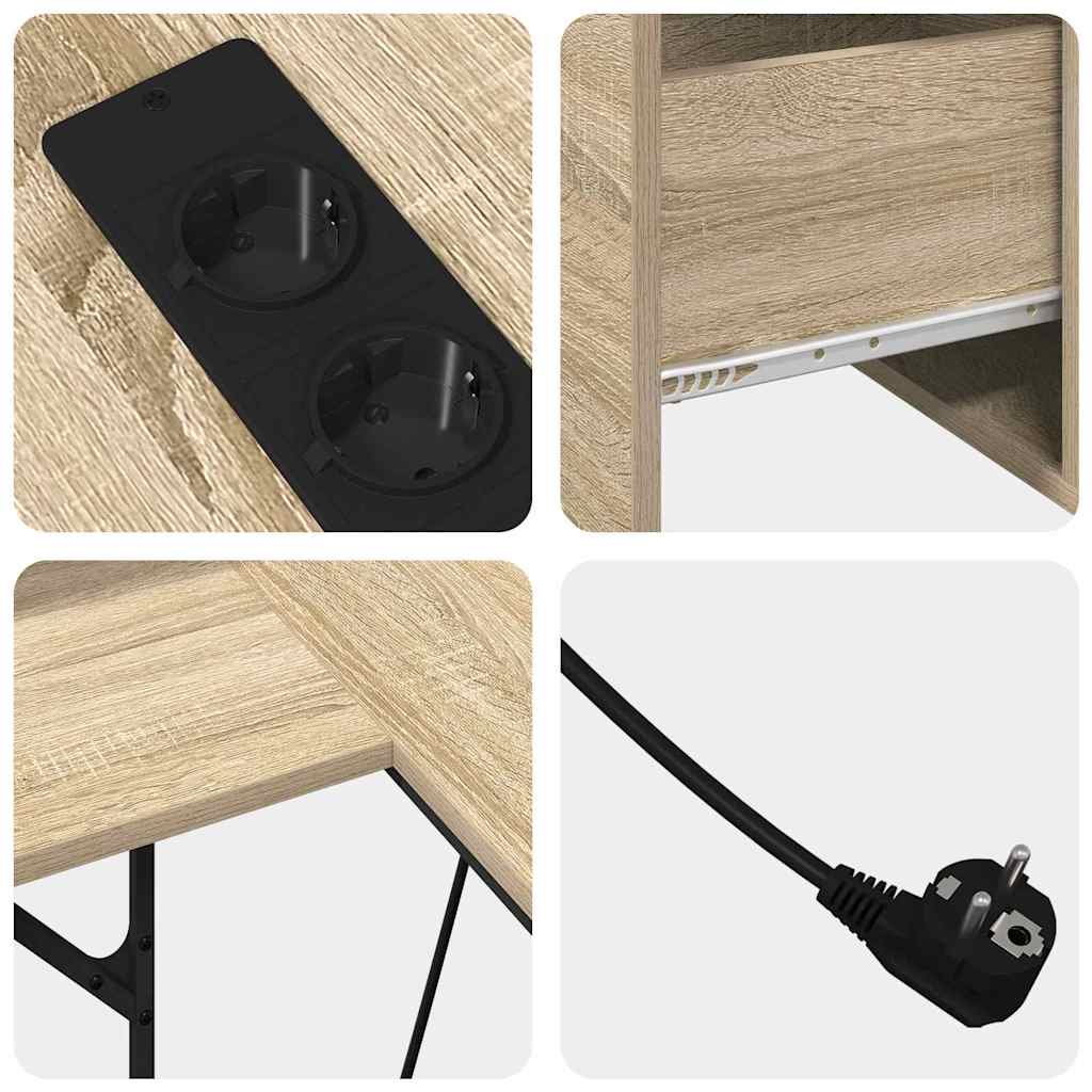 Schreibtisch Sonoma-Eiche 182 x 101 x 87,5 cm Holzwerkstoff