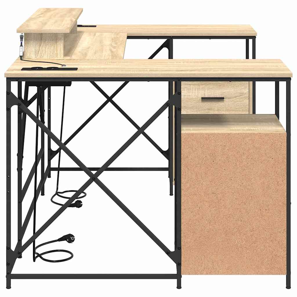 Schreibtisch Sonoma-Eiche 182 x 101 x 87,5 cm Holzwerkstoff