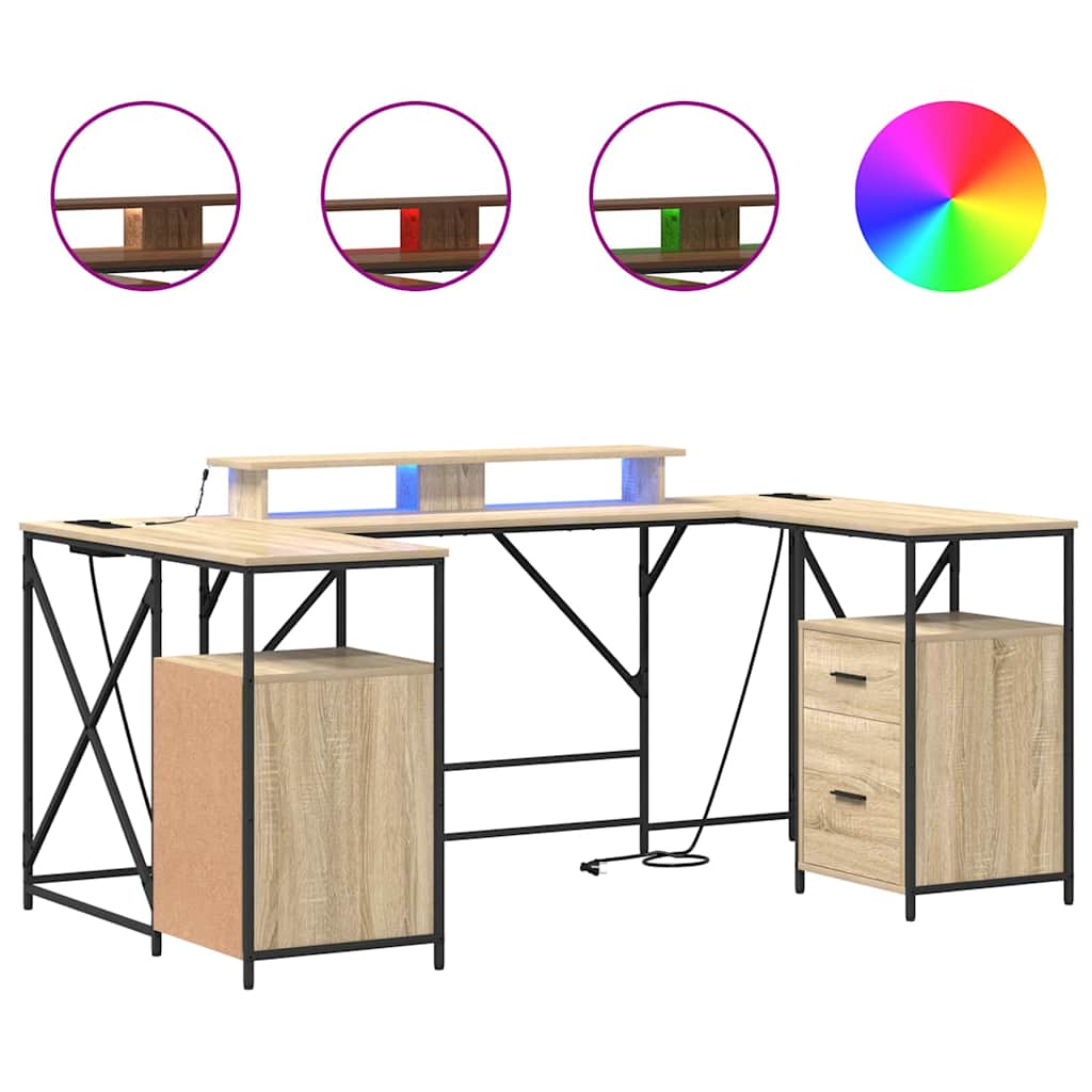 Schreibtisch Sonoma-Eiche 182 x 101 x 87,5 cm Holzwerkstoff