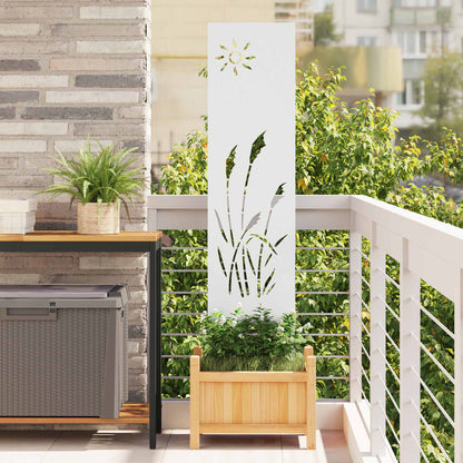 Garten Sichtschutz-Leinwand Weiß 32 x 140 cm