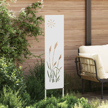 Garten Sichtschutz-Leinwand Weiß 32 x 140 cm