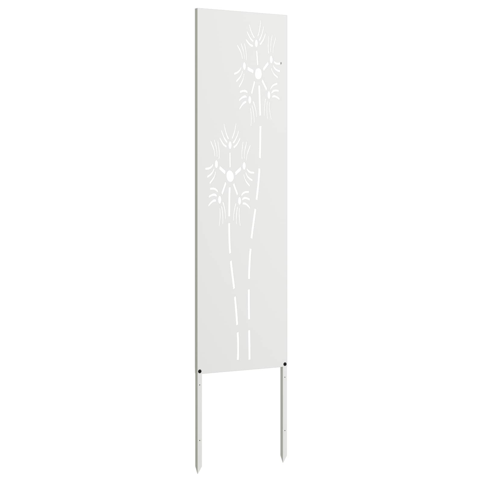 Garten Sichtschutz-Leinwand Weiß 32 x 140 cm