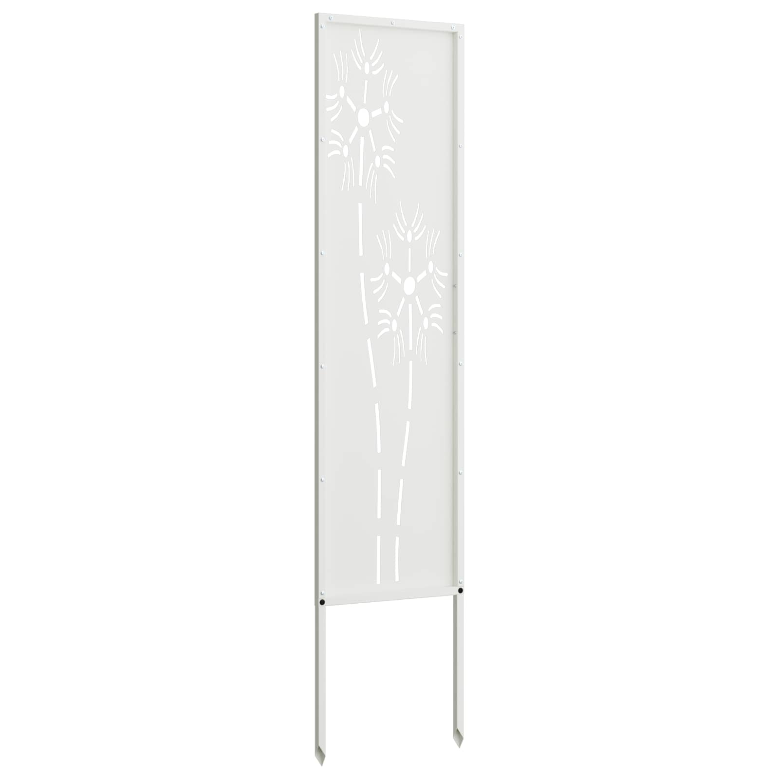 Garten Sichtschutz-Leinwand Weiß 32 x 140 cm